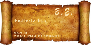 Buchholz Eta névjegykártya